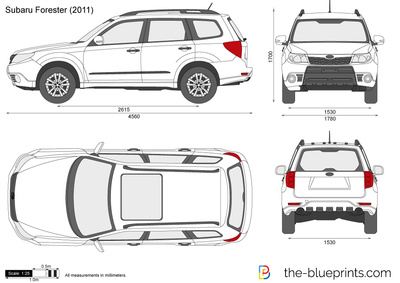 400x283 Subaru Forester Vector Drawing