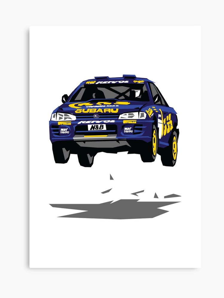 750x1000 Subaru Impreza Wrc Vector Jump Canvas Print