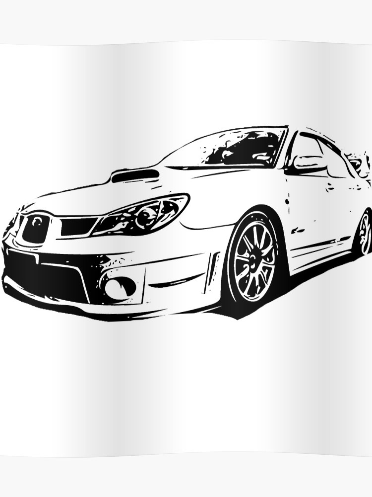 750x1000 Subaru Impreza Wrx Sti Vector Image Poster