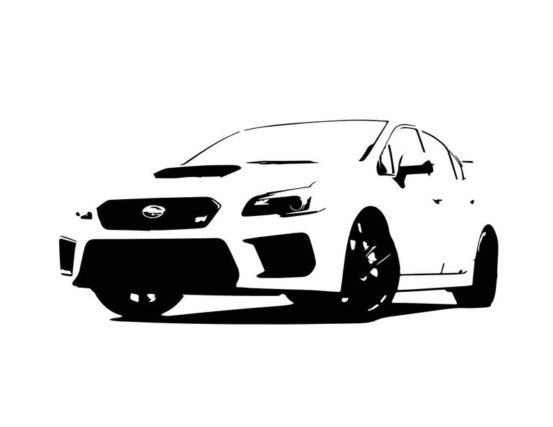 794x613 Subaru Wrx Sti Bampw Line Drawing Vector Vectorized Print Ultra Etsy