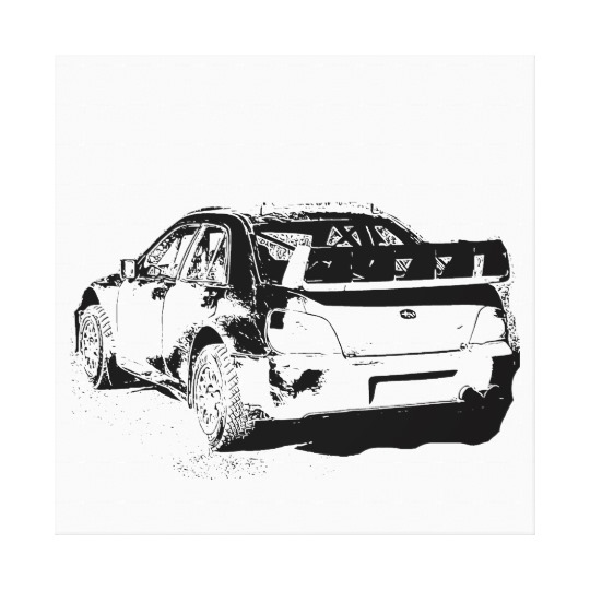 540x540 Vector Image Subaru Impreza Wrx Sti Rally Canvas Print