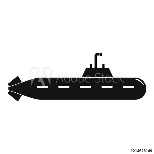 500x500 Military Submarine Icon Simple Illustration Of Military Submarine