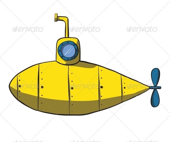590x493 Vectors In Submarine Drawing, Yellow