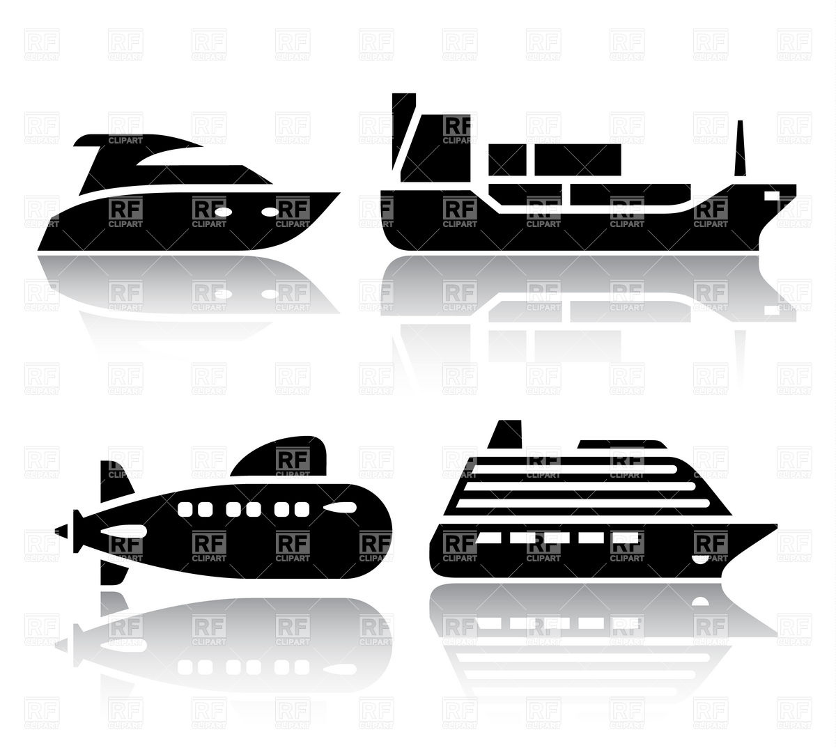 1200x1074 Water Transport Icons