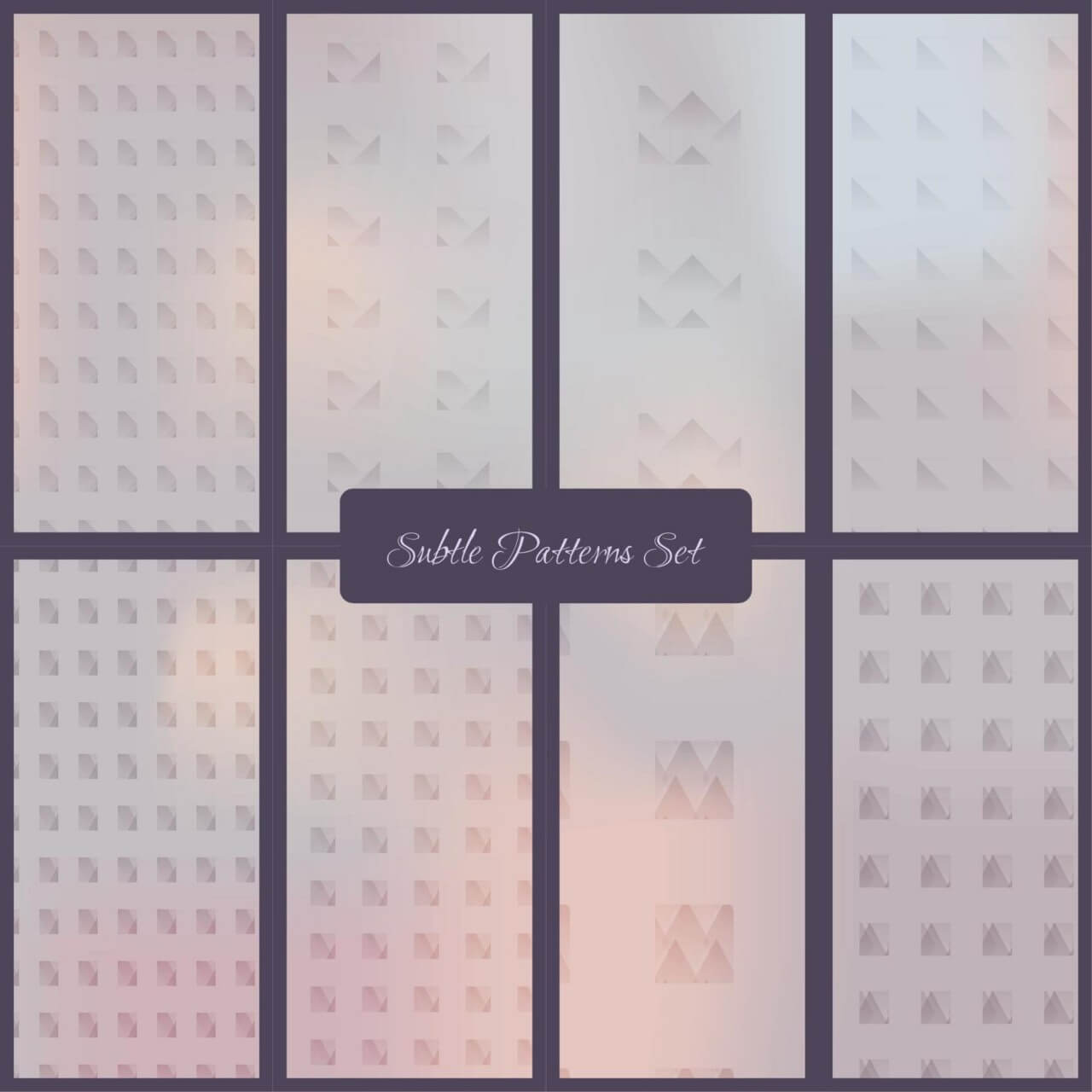 1280x1280 Free Vector Subtle Vector Patterns Set