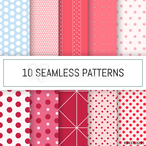 500x500 Set Of Ten Subtle Patterns Collection For Banners, Flyers