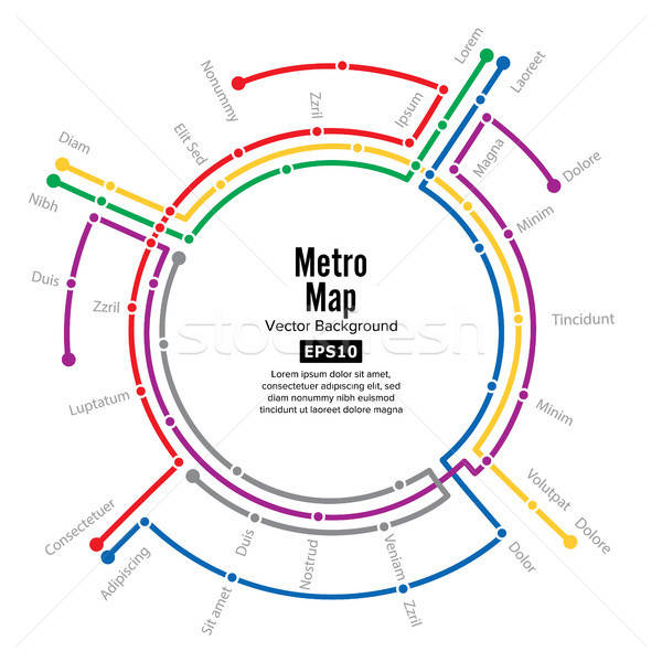 600x600 Metro Map Vector Plan Map Station Metro And Underground Railway