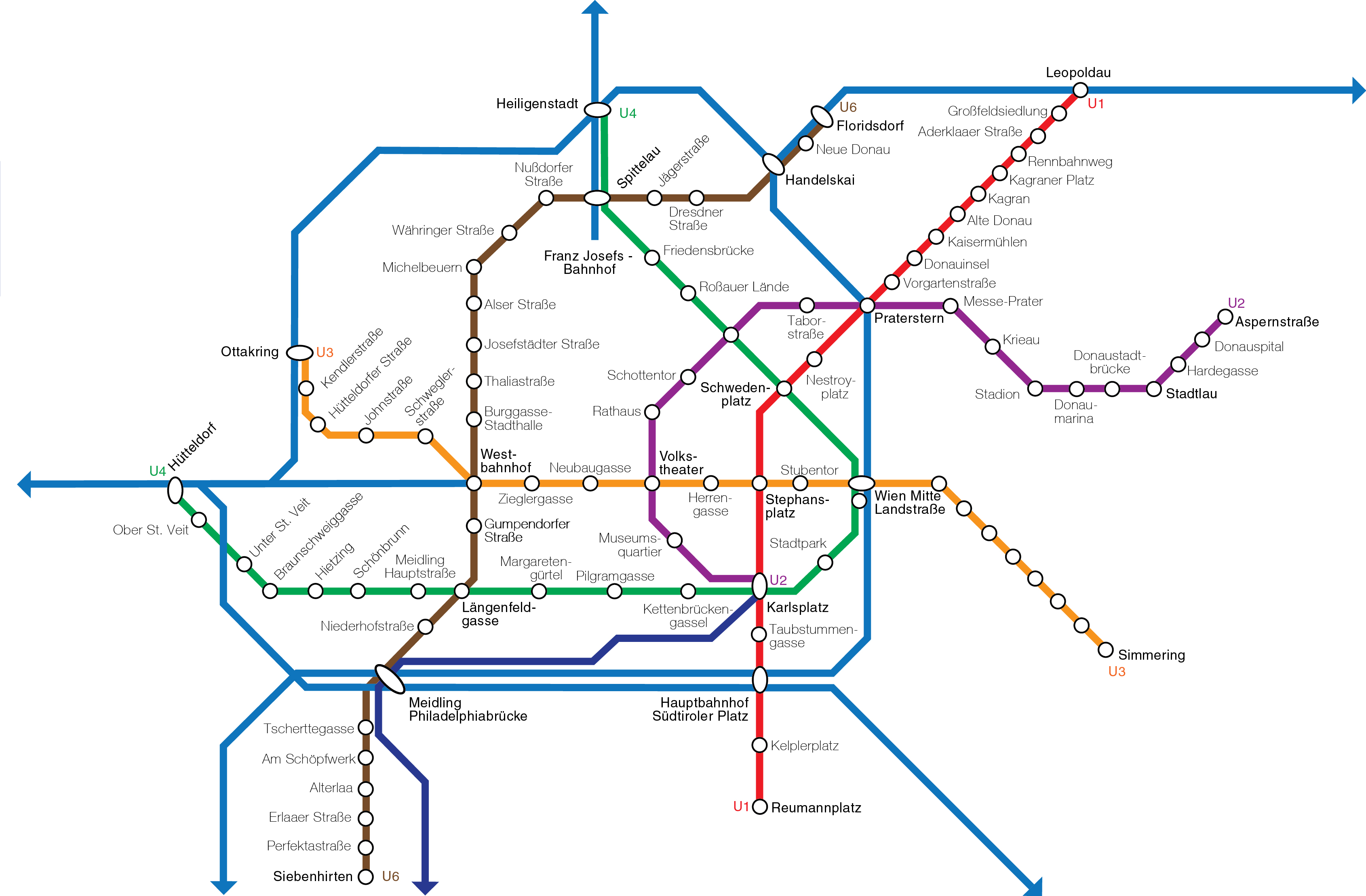 3380x2218 Vector Map Of The Vienna Subway