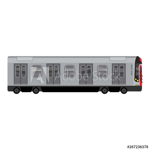 500x500 City Subway Tran Cartoon Of City Subway Train Vector Icon
