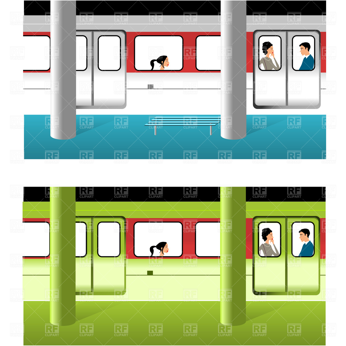 1200x1200 Subway Station Vector Image Of Transportation Good
