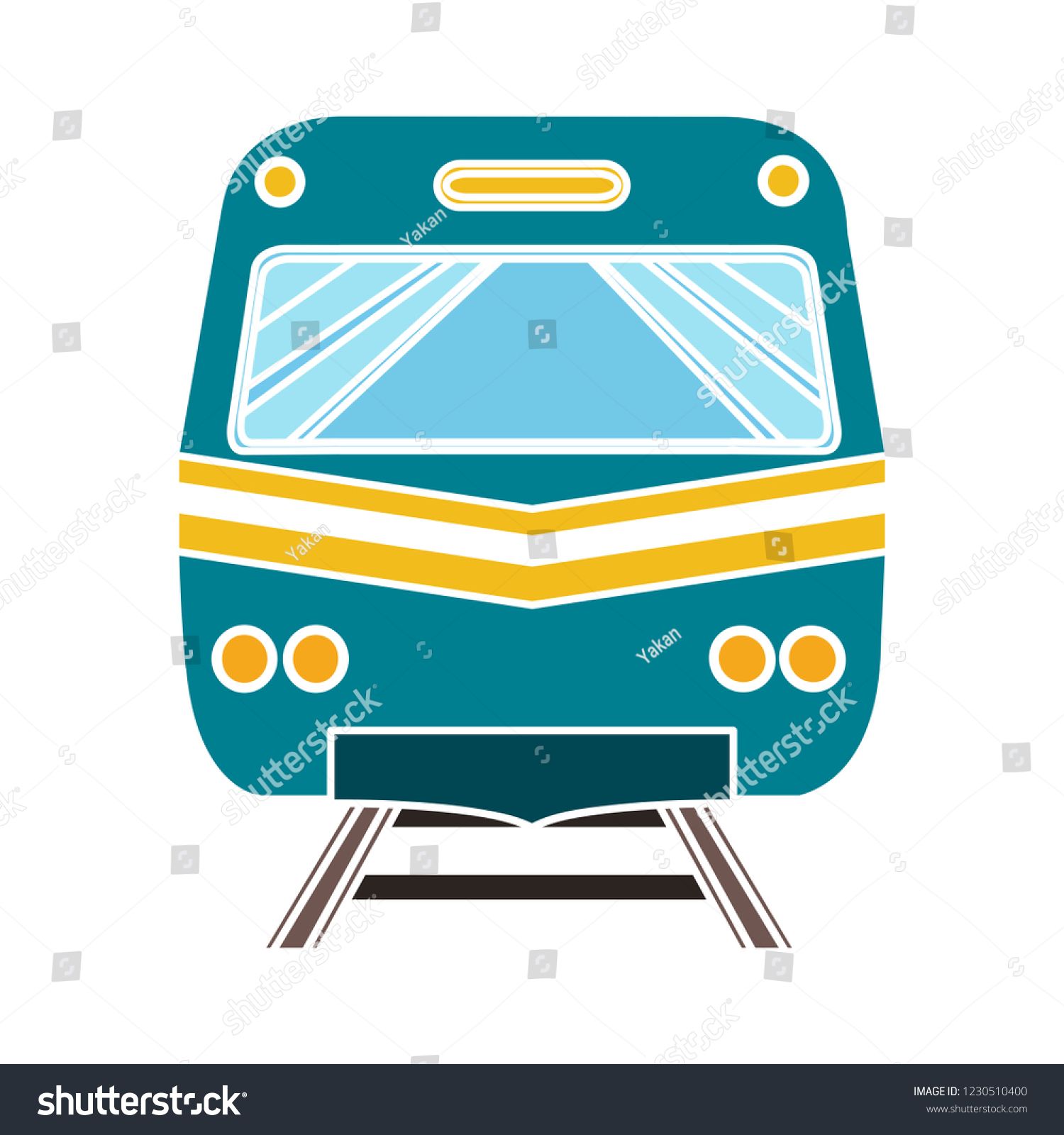 1500x1600 Vector Railway Train Isolated Icon