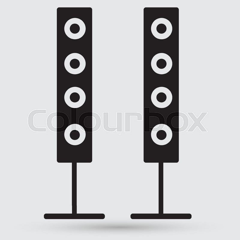 800x800 Modern Black Icon Subwoofer Stock Vector Colourbox