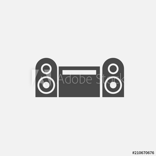 500x500 Sound System Speakers Subwoofer Vector Icon L