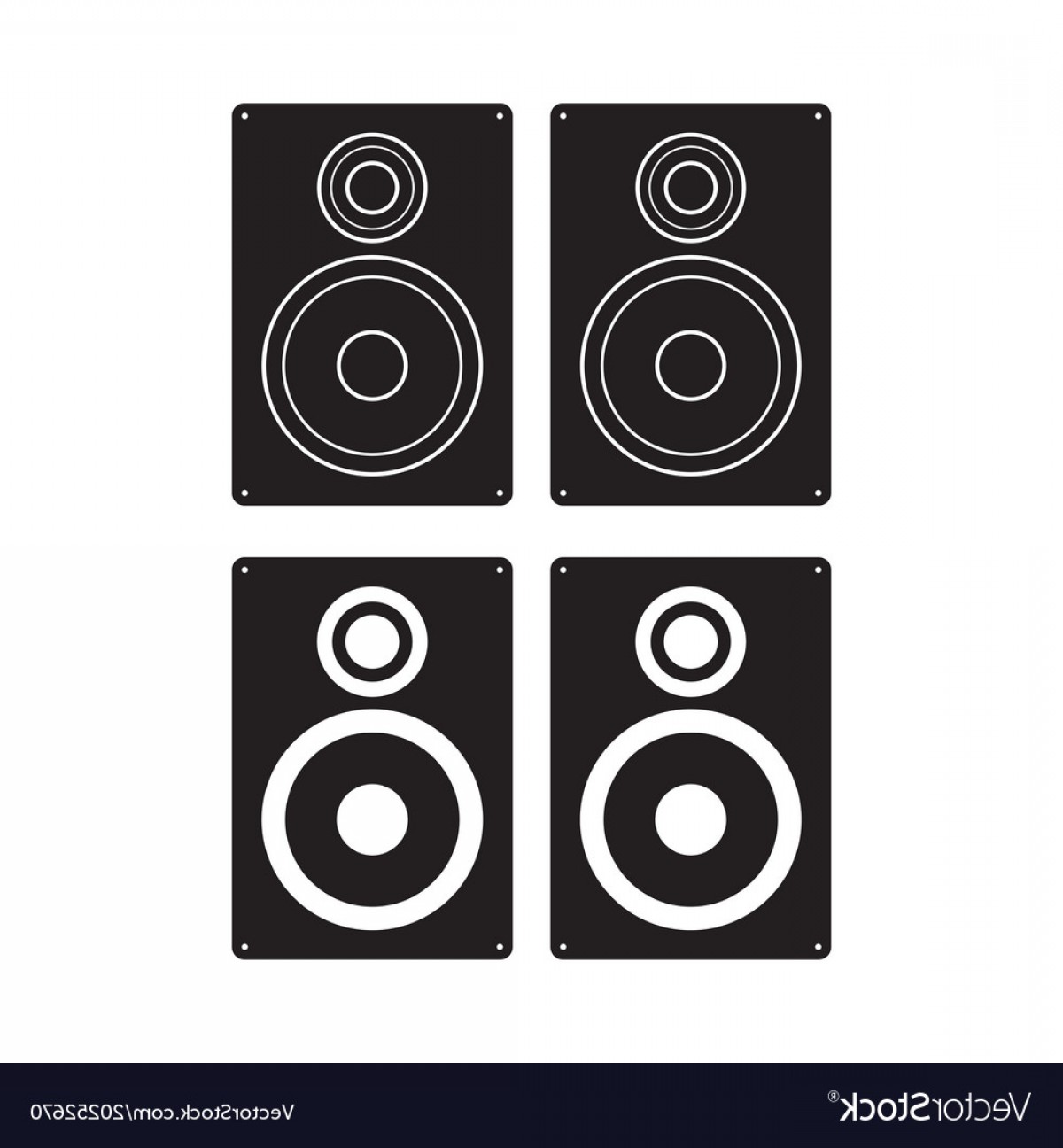 1200x1296 Subwoofer Icon Loudspeaker Box Flat Sign Isolated Vector Wallkeeper