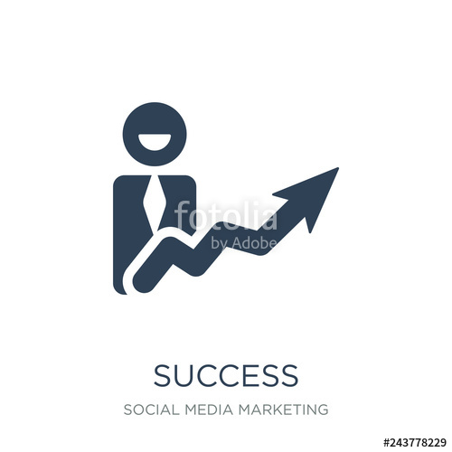 Success Icon Vector On White Background, Success Trendy Filled 500x500 Success Icon Vector On White Background, Success Trendy Filled