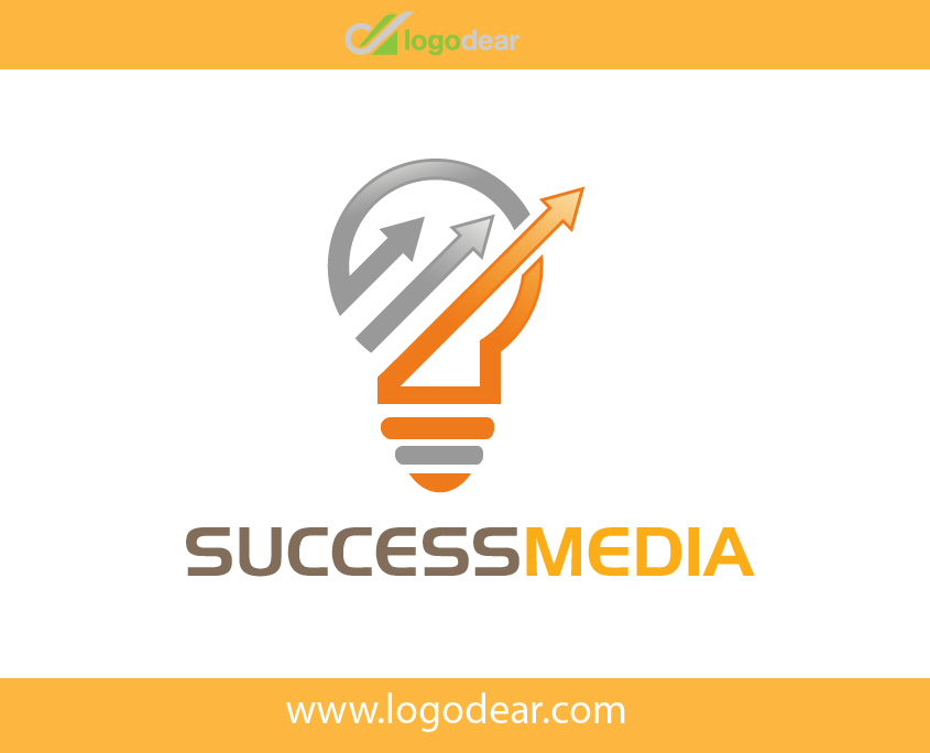 845x684 Success Media Company Modern Bulb Graph Vector Logo Design Logodear