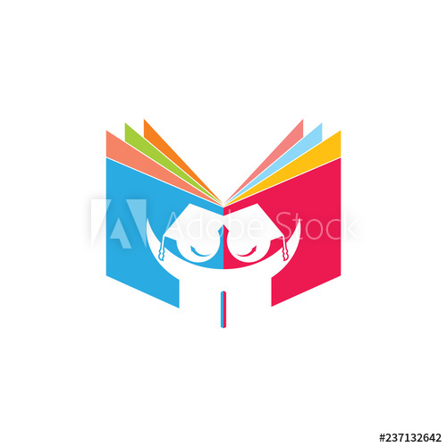 500x500 Colorful Book Student Success Logo Vector