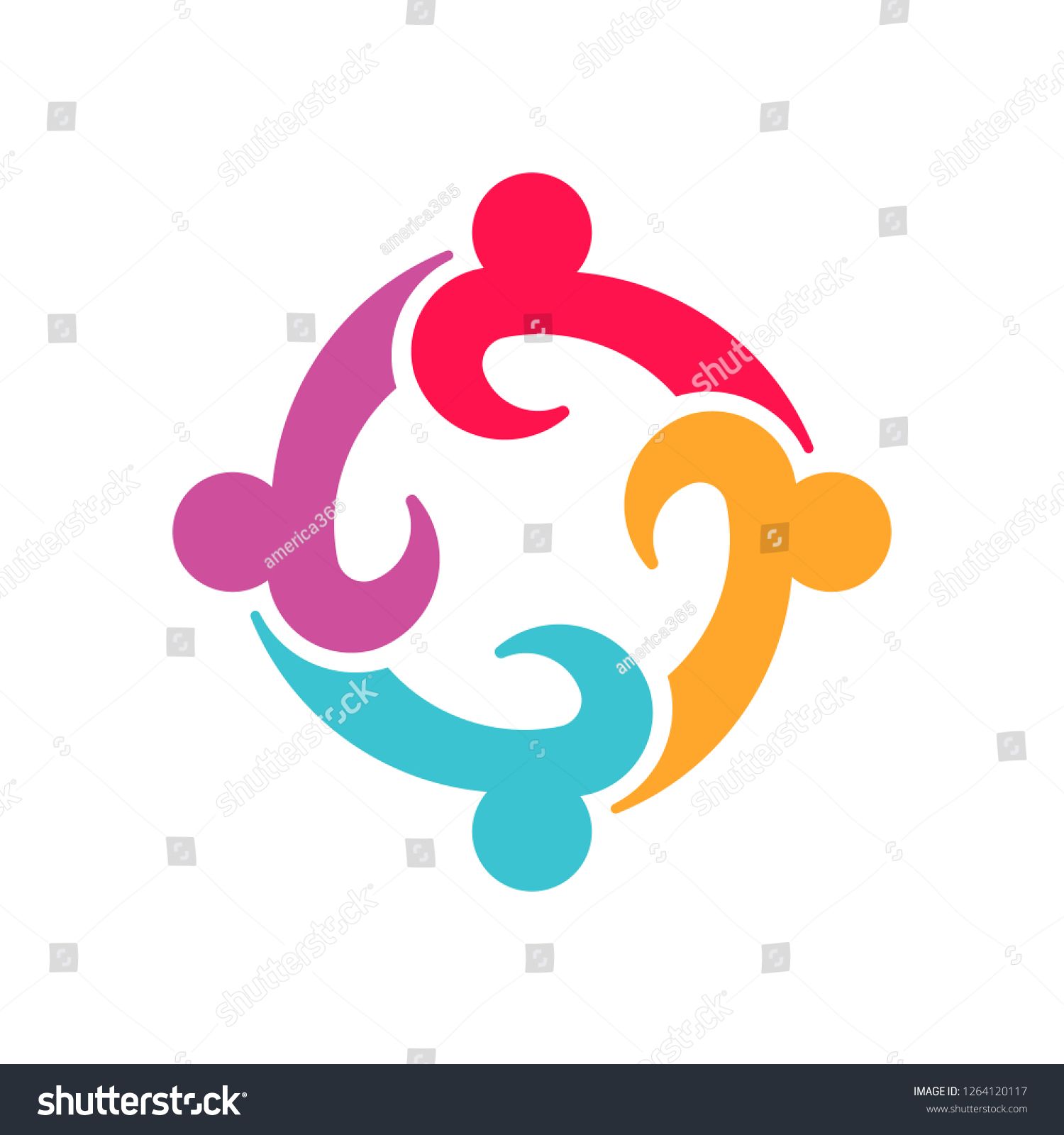 1500x1600 Four Entrepreneurs Teamwork People Logo Design