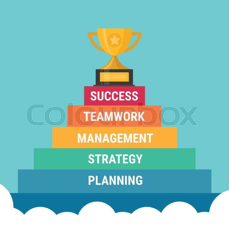 800x800 Stair Step Go To Trophy And Success Stock Vector Colourbox