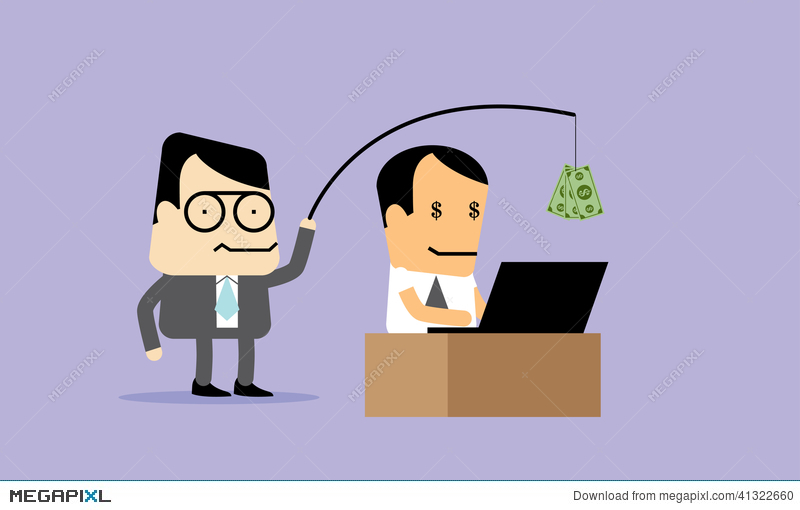 800x510 Work Hard For Money And Success Vector Illustration