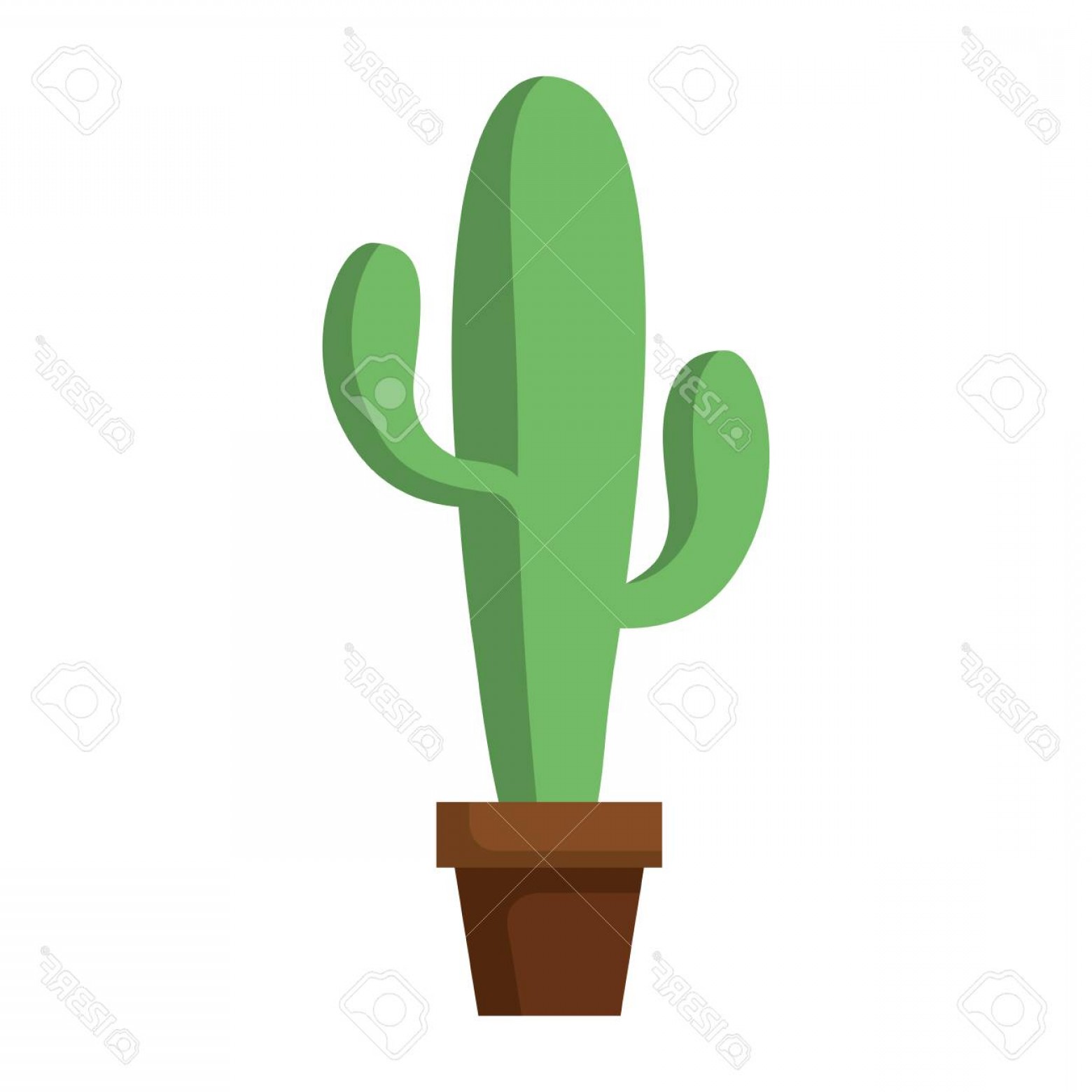 1560x1560 Potted Cactus Plant Vector Cultracing