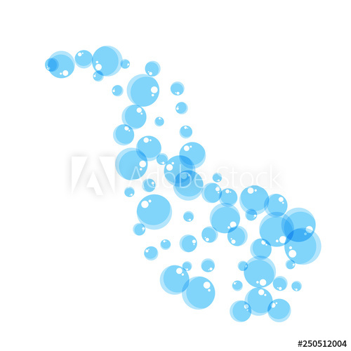500x500 Flying Bubbles Of Soap Suds Flat Vector