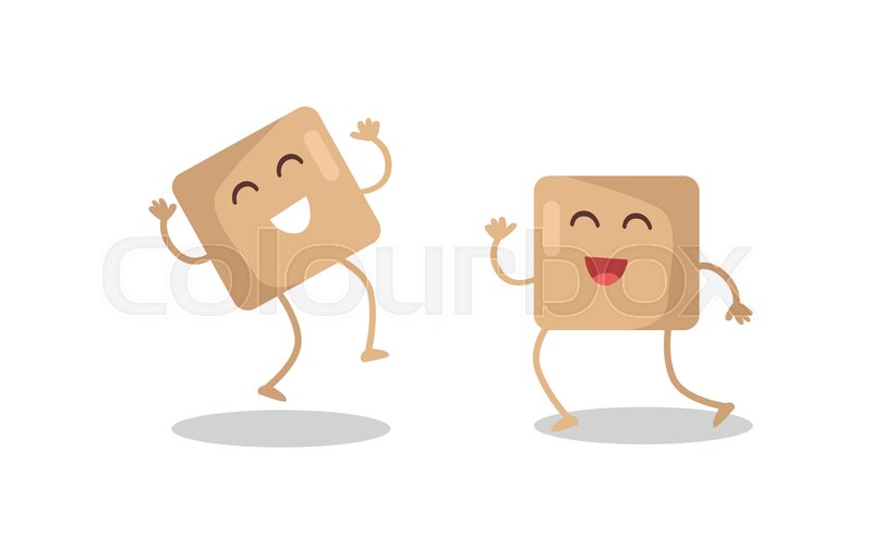 800x503 Smiling And Dancing Cane Brown Sugar Stock Vector Colourbox