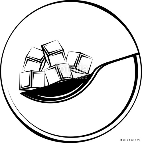 498x500 Spoonful Of Sugar Cube Icon Stock Image And Royalty Free Vector