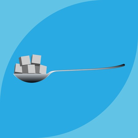 450x450 Spoonful Of Sugar Cube Vector Art Illustration Royalty Free