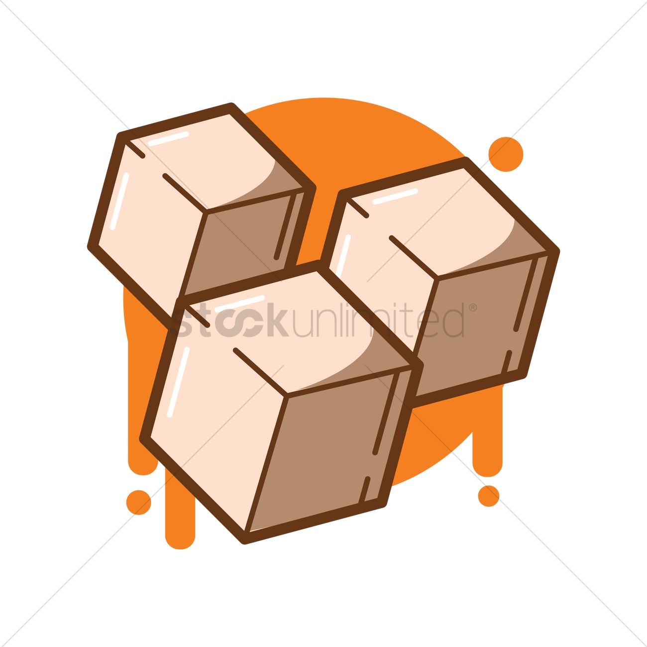 1300x1300 Sugar Cubes Vector Image