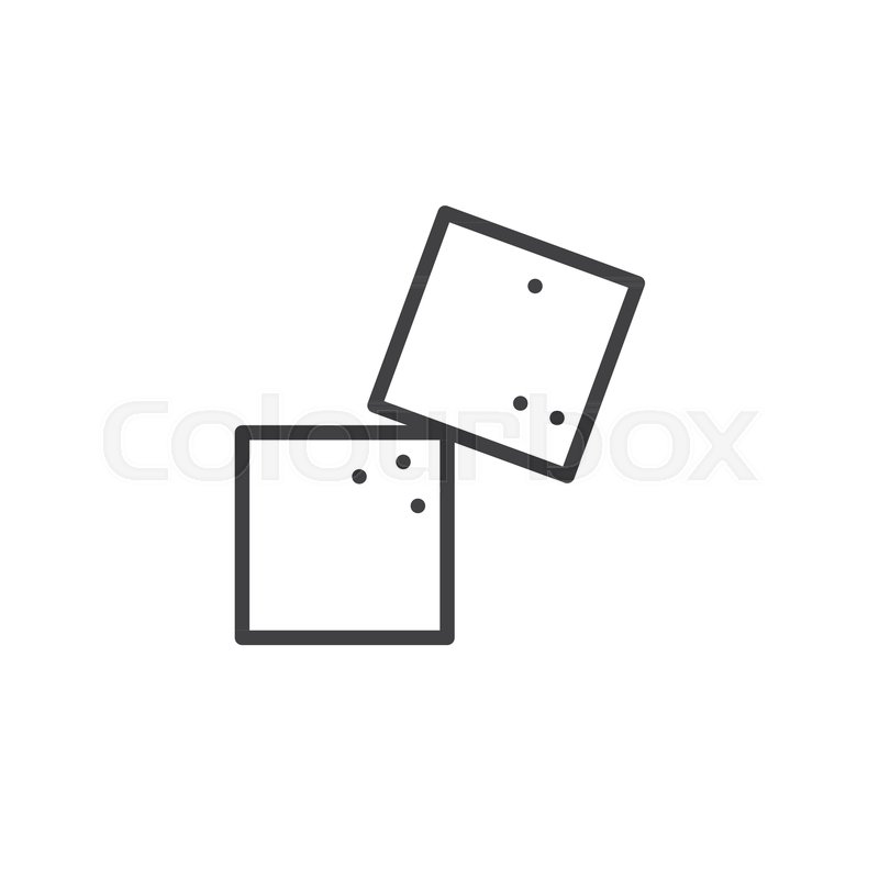 800x800 Sugar Cubes Line Icon, Outline Vector Stock Vector Colourbox