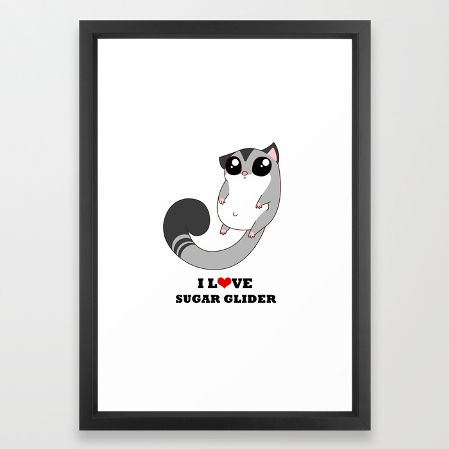 1500x1500 Sugar Glider Framed Art Print