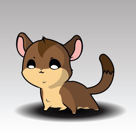 450x450 Cartoon Sugar Glider Character Vector Royalty Free Vector Graphics