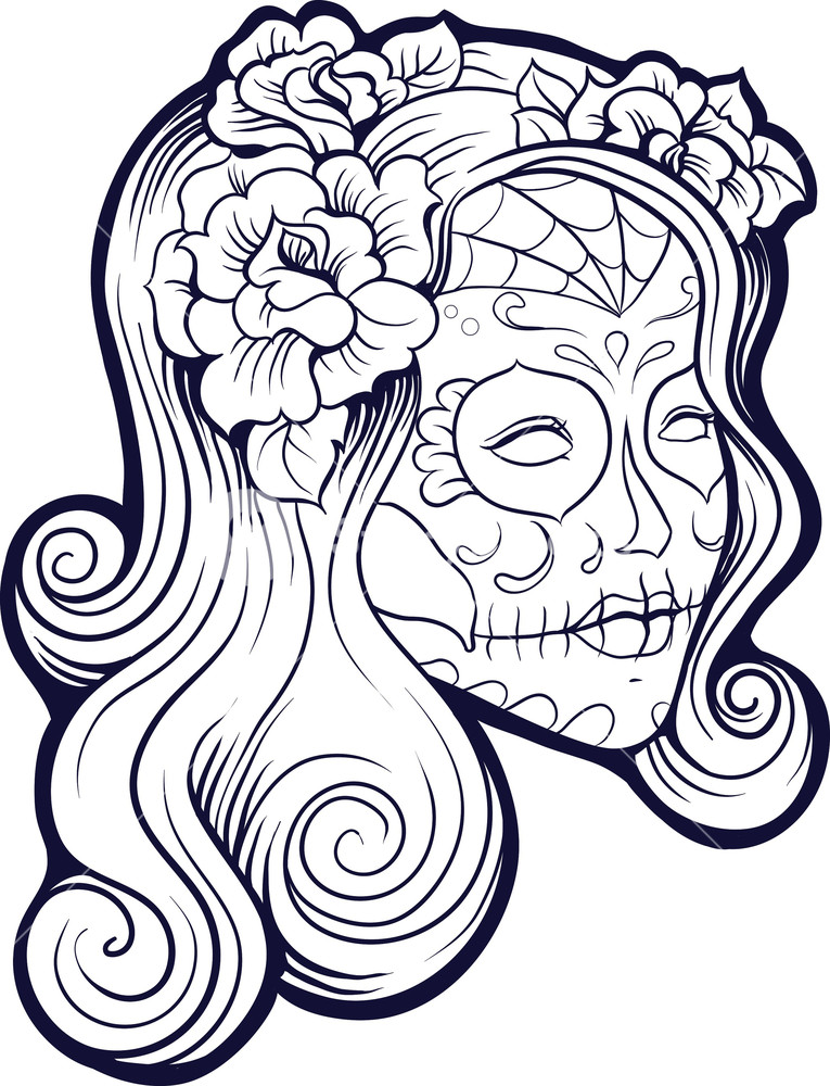 Sugar Skull Vector Element Royalty Free Stock Image 765x1000 Sugar Skull Vector Element Royalty Free Stock Image