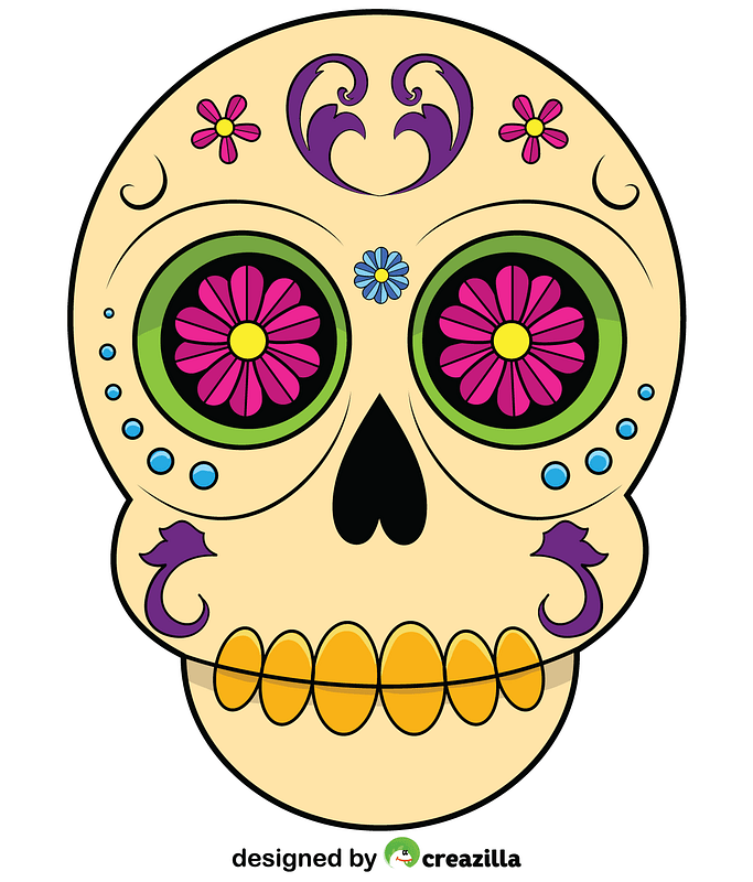 Sugar Skull Vector at Vectorified.com | Collection of Sugar Skull ...