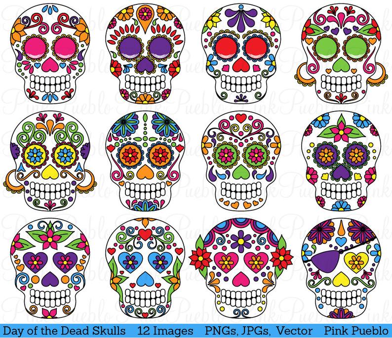 Day Of The Dead Skull Clipart Clip Art Sugar Skulls Clipart Etsy 794x685 Day Of The Dead Skull Clipart Clip Art Sugar Skulls Clipart Etsy