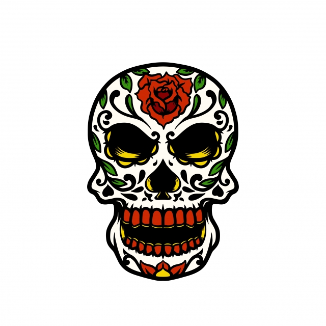 640x640 Sugar Skull, Dead, Holiday, Death Png And Vector With Transparent