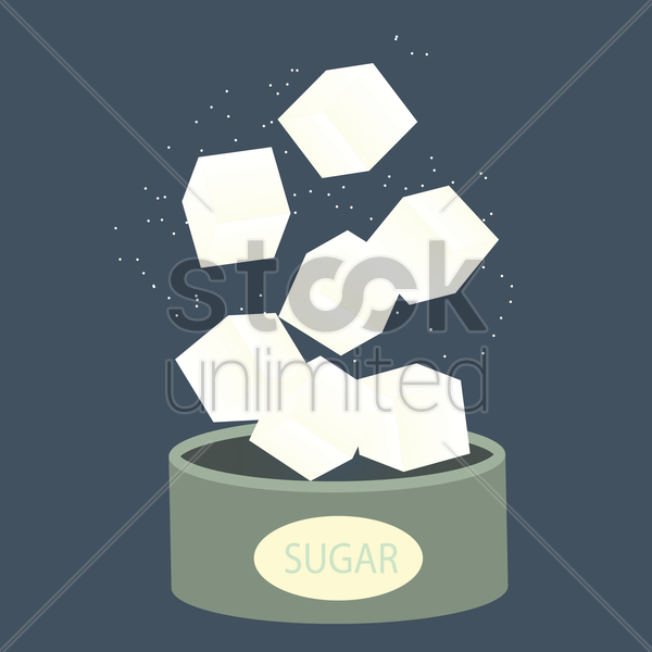 Sugar Cubes Vector Image 600x600 Sugar Cubes Vector Image