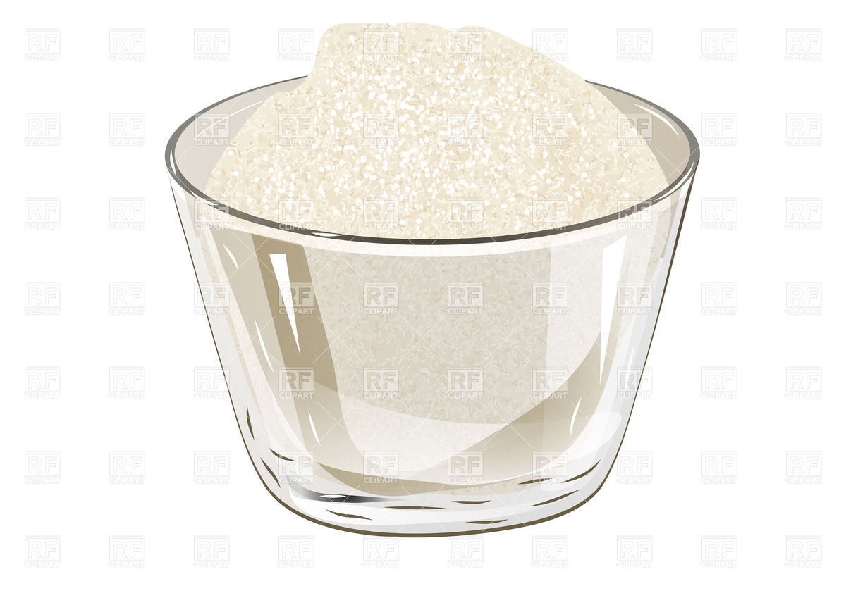Glass Bowl With White Sugar Vector Image Of Food And Beverages 1200x849 Glass Bowl With White Sugar Vector Image Of Food And Beverages