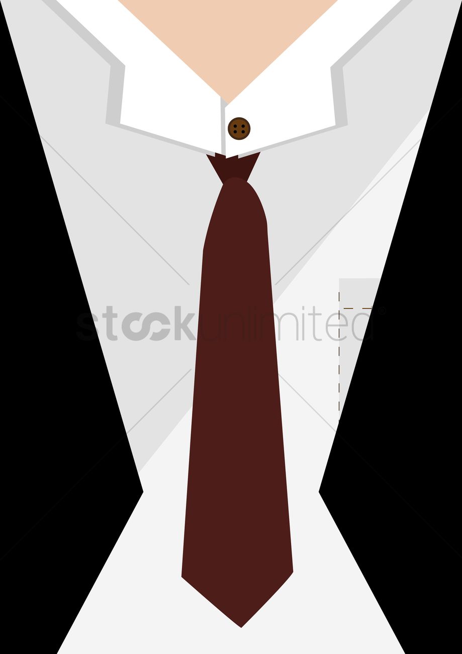 919x1300 Suit With Tie Vector Image