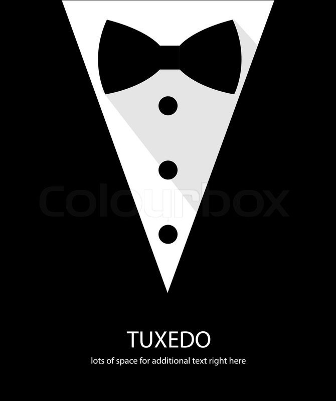 670x800 Black And White Bow Tie Tuxedo Stock Vector Colourbox