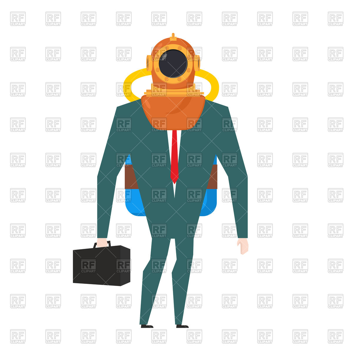 Businessman Is Diver Suit Vector Image Of People Maryvalery 1200x1200 Businessman Is Diver Suit Vector Image Of People Maryvalery