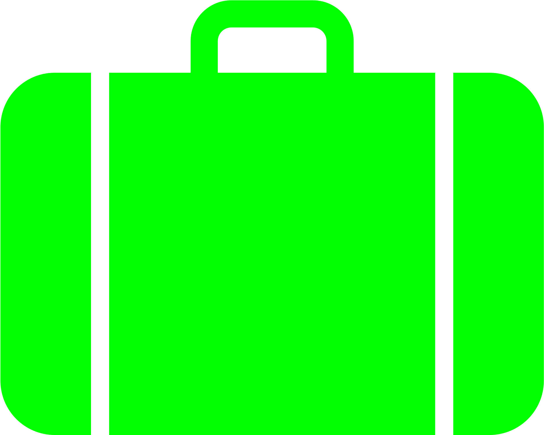 1877x1501 Suitcase Icon Green