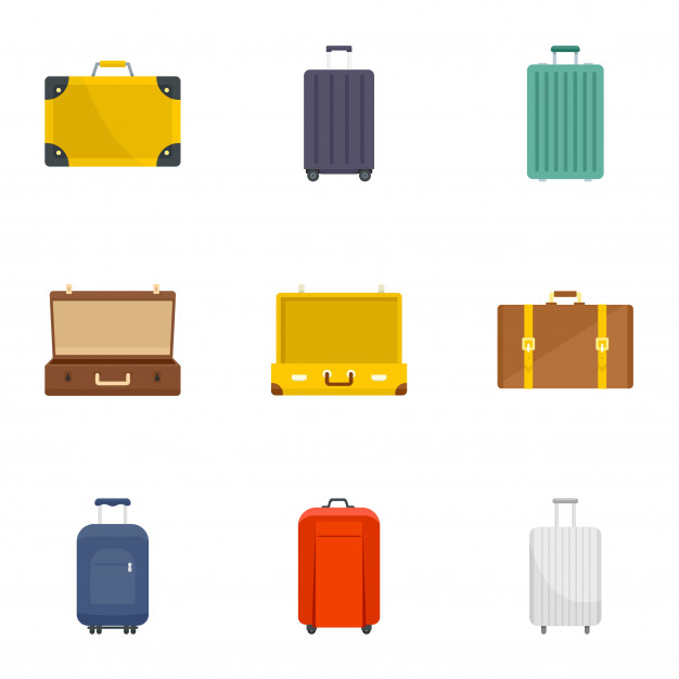 626x626 Suitcase Icon Set Flat Set Of Suitcase Vector Icons Vector