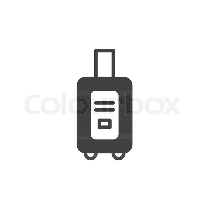 800x800 Suitcase Icon Vector, Filled Flat Stock Vector Colourbox