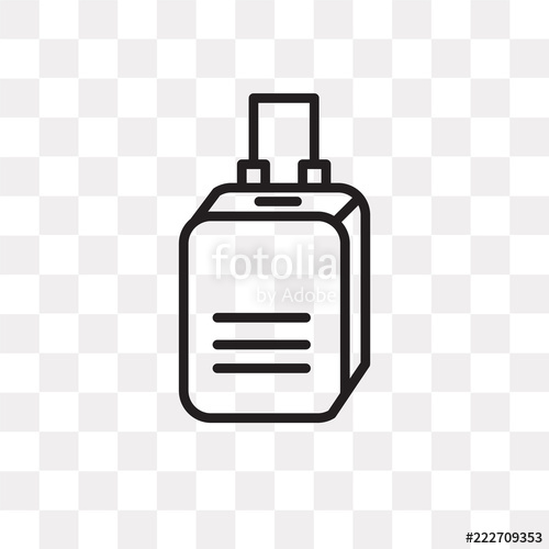 500x500 Suitcase Icon On Transparent Background Modern Icons Vector