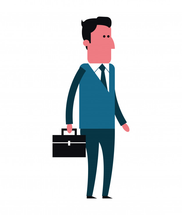 626x736 Cartoon Man With Suitcase Icon Vector Premium Download