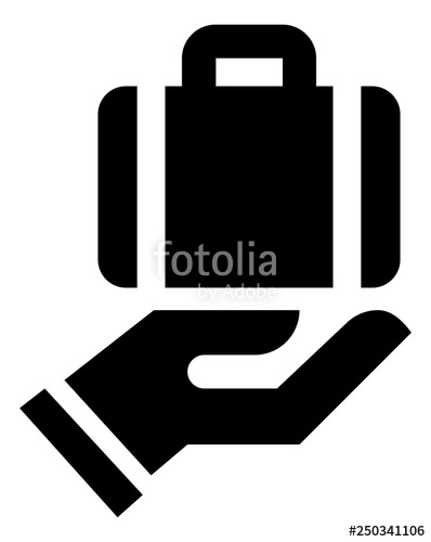 398x500 Hand Holding Suitcase Icon Stock Image And Royalty Free Vector