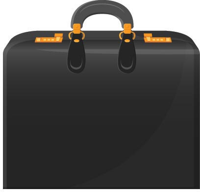 Office Bags And Suitcases Vectors 408x394 Office Bags And Suitcases Vectors