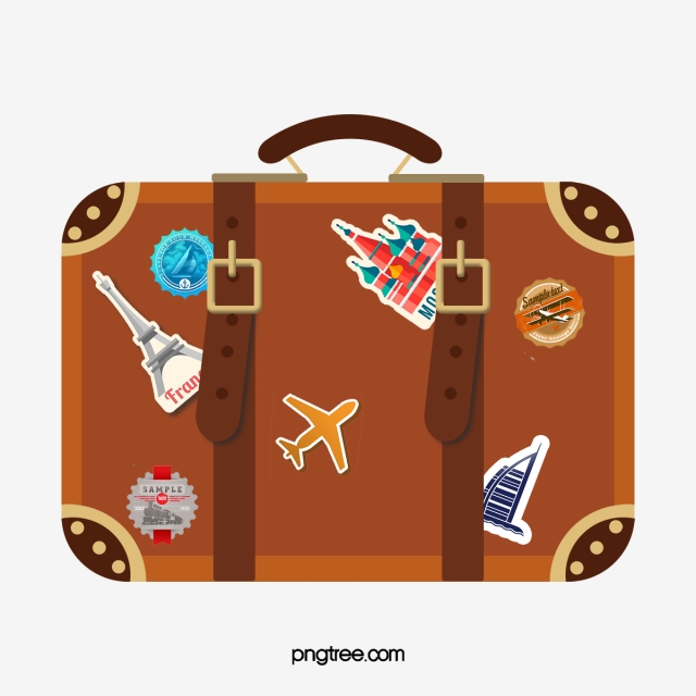 Suitcase, Hand Painted, Cartoon Png And Vector With Transparent 640x640 Suitcase, Hand Painted, Cartoon Png And Vector With Transparent